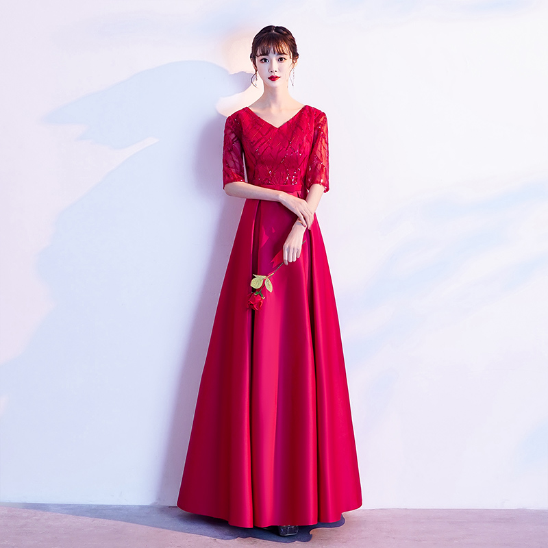  XXL+ZR YC129 wine color long  