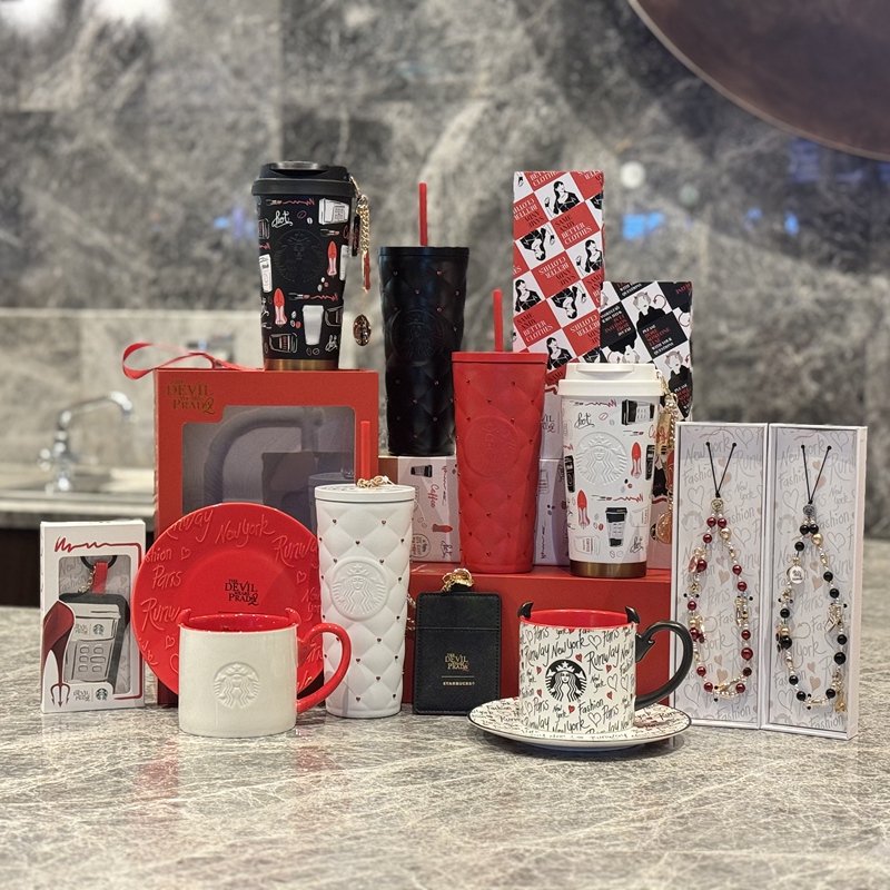 Starbucks 2026 Prada Queen Collaboration Stainless Steel Travel Mug with Straw Gift Box
