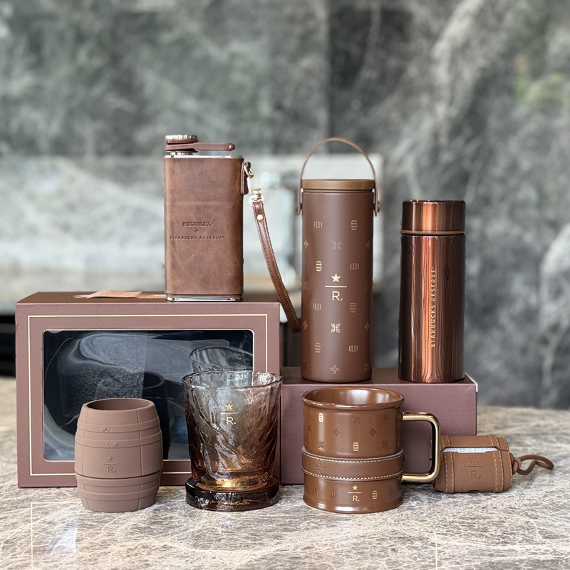 Starbucks Premium Cup 2026 Whiskey Barrel Aged Series Mark Stainless Steel Insulated Cup Stanley Flask