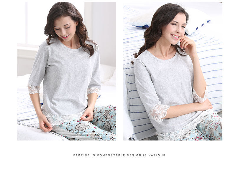 Pyjama pour femme à manchon moyen - Ref 2992905 Image 13