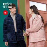 Стеганая коралловая бархатная демисезонная пижама, флисовый удерживающий тепло комплект для влюбленных