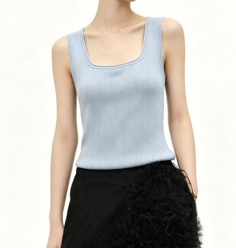 King's Gift Golden Wool 160 Ultra-Luxury Women's Two-Way Collar Camisole