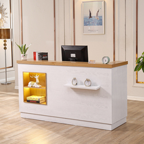 Flower shop cashier counter small simple clothing shop bar table haircut coffee milk tea drinks reception reception desk