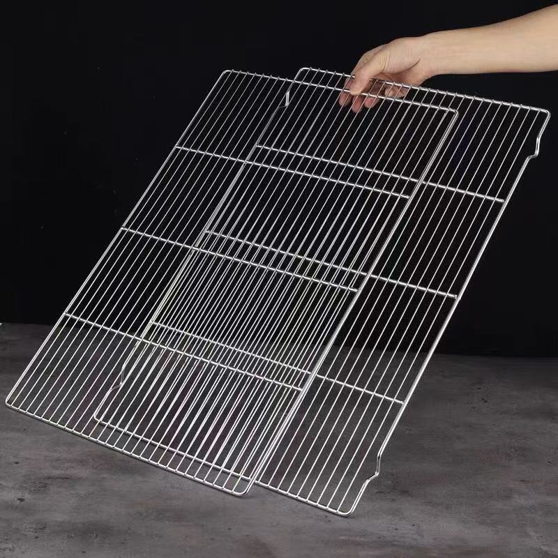 Stainless Steel Square Tray Grill Rack Oil Draining Rack Kitchen Bread Cooling Rack Cake Cooling Rack Baking Rack Thickened Stainless Steel Square Tray Grill Rack Oil Draining Rack Kitchen Bread Cooling Rack Cake Cooling Rack Baking Rack Thickened