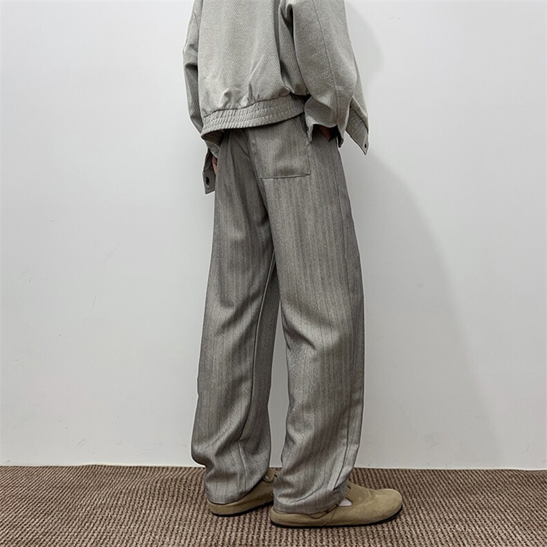 港风秋款男休闲西裤条纹宽松休闲长裤h8067P50,男装西裤,星座1013-1