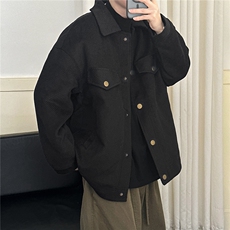 现货%羊毛-高品质呢料外套宽松毛呢大衣夹克-A131-105，男装夹克，电商A351