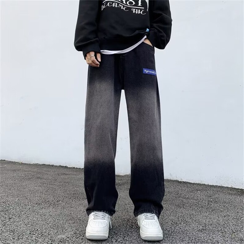 牛仔裤男韩版潮流高街帅气渐变色春季2024新款ins长裤RK1479-P41,男装牛仔裤,星座412-3