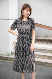 现货供应：雪纺连衣裙M一XXL，女装连衣裙，拉思维加丝