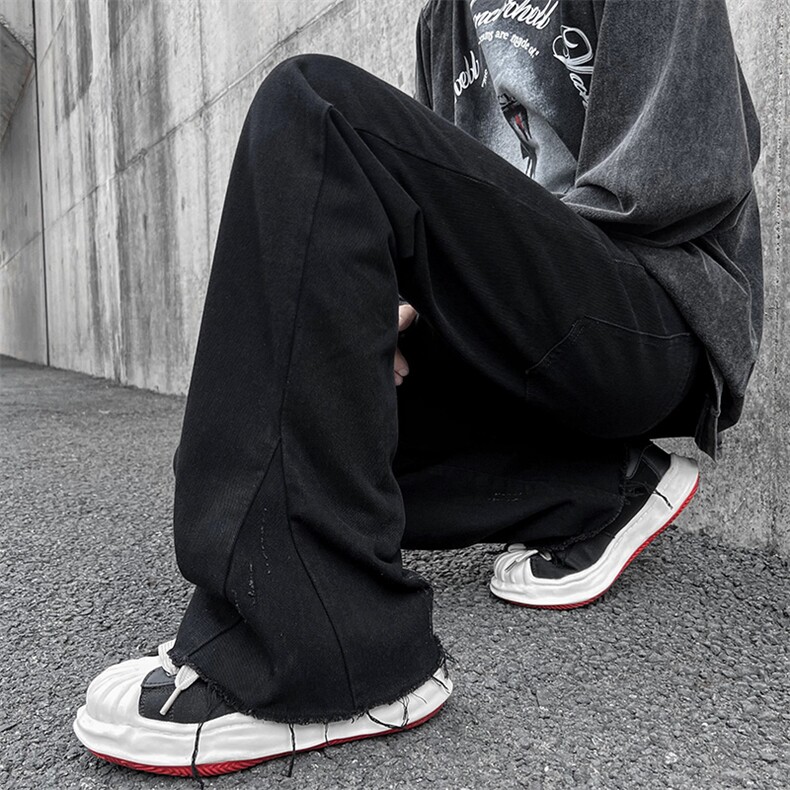 B2212023秋装新款美式ins高街小众毛边牛仔裤LK22061-P60控78,男装牛仔裤,电商B221