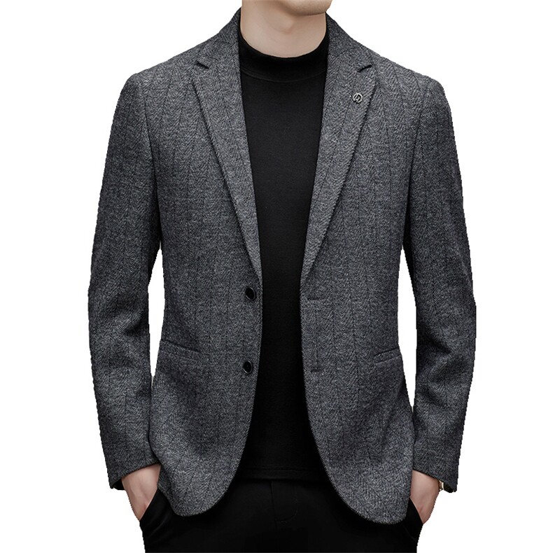 DJA643钱塘2020-3秋冬季新款商务休闲合身百搭中年男士西服P180,男装西服,钱塘207-3