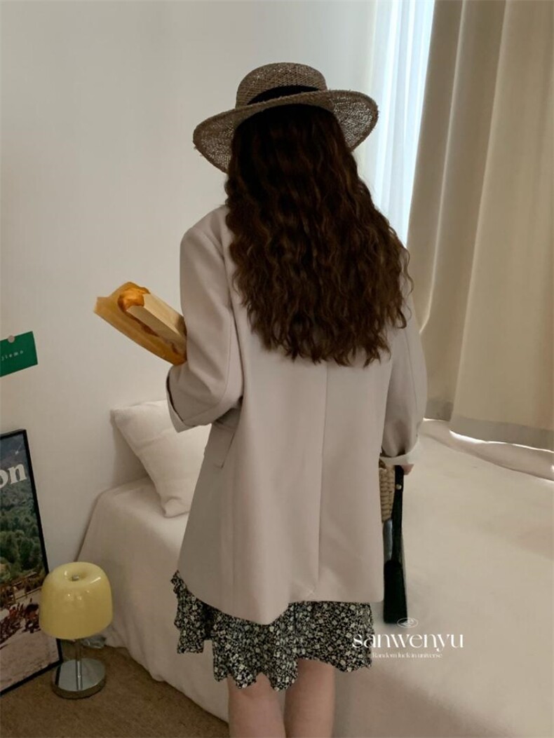 春款西装外套，女装西装，三文鱼