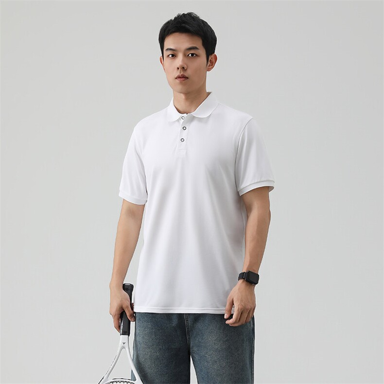 P004短袖男夏新翻领潮流半袖冰丝感休闲透气高级翻领polo衫T恤衫，男装Polo衫，星座115A-3