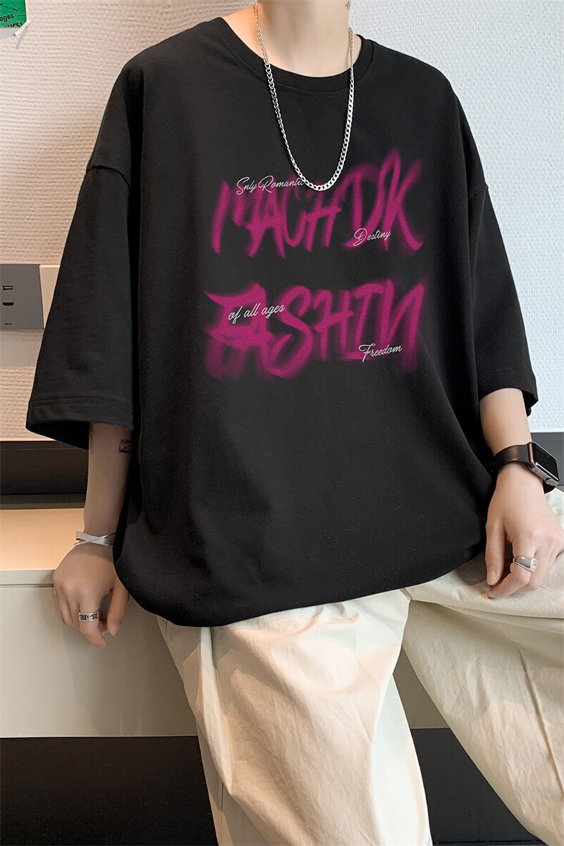 已注册/夏季内景创意小众印花短袖T恤男潮宽松打底衫DT00173/P25,男装T恤,电商B316