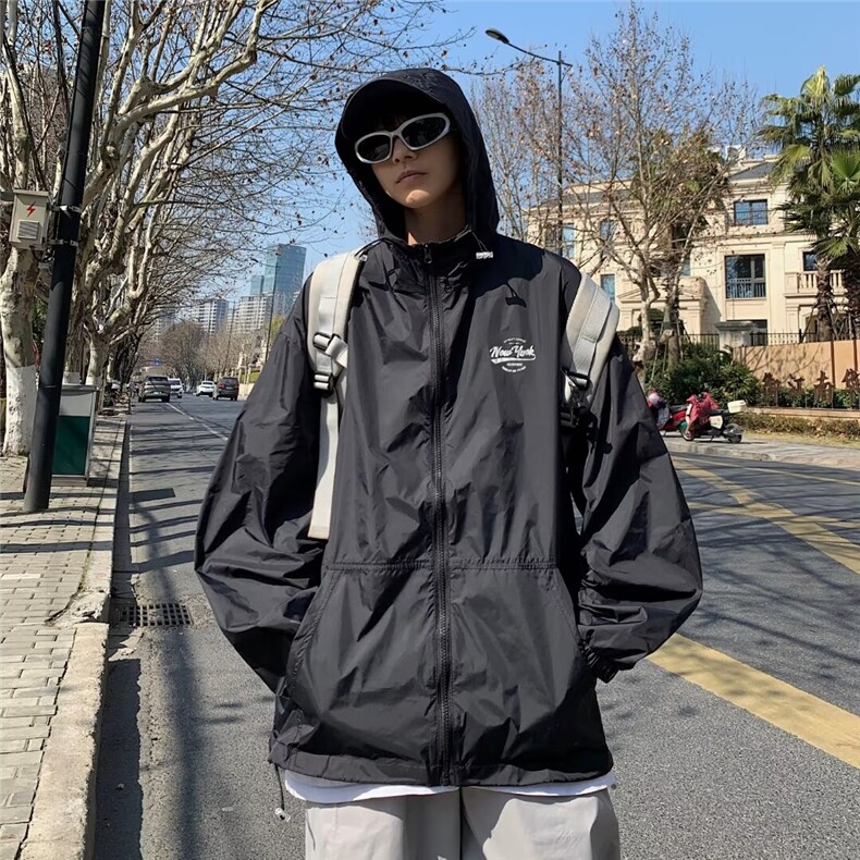 夏季户外防晒衣男士轻薄款透气外套潮牌速干防晒服钓鱼皮肤衣，男装防晒衣，星座1013