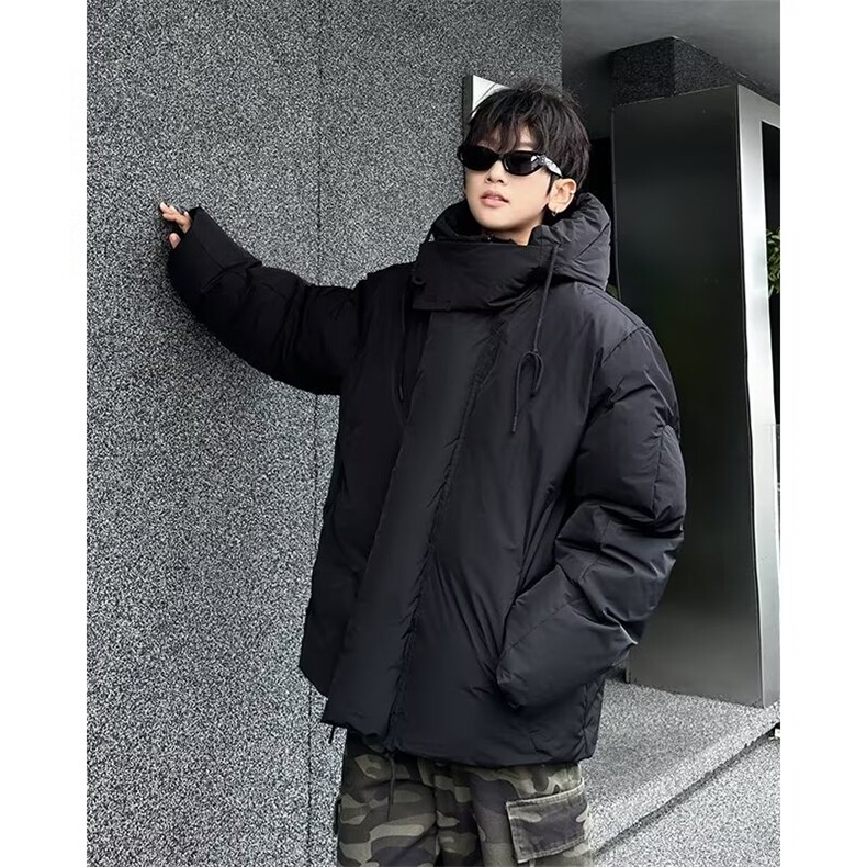 宽松型青少年潮保暖纯色常规款美式冲锋衣棉服男款D832-P83,男装棉衣,星座1109-3