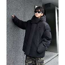 宽松型青少年潮保暖纯色常规款美式冲锋衣棉服男款D832-P83，男装棉衣，星座1109-3