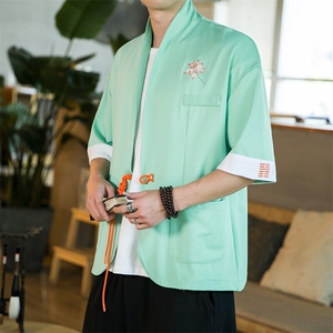 夏季 风绣花外套汉服改良道袍夹克开衫新中式男女潮 JK23/P65图片