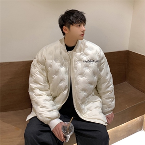 1定制面料宽松保暖棒球领大码M-5XL羽绒服男外套8709P168控229图片