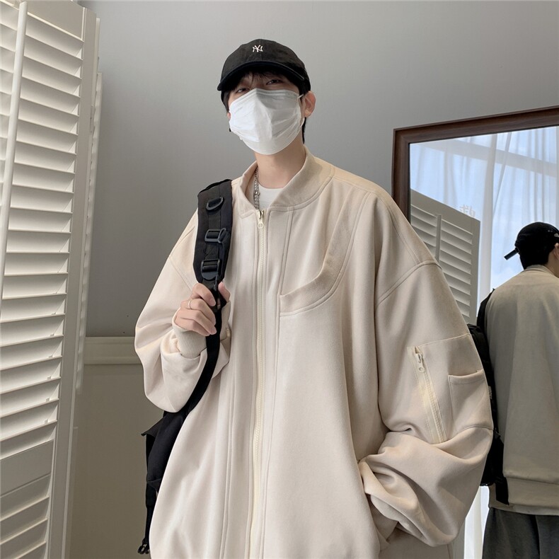 春秋夹克重磅麂皮绒外套小众设计感日系港风1016-1JK59P98K128,男装夹克,星座1016-1（原电商B408-1）