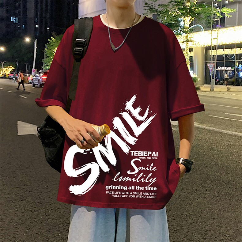 T659P26夏季新款美式纯棉短袖T恤ins衣服宽松半袖体恤字母印花,男装T恤,星座304A