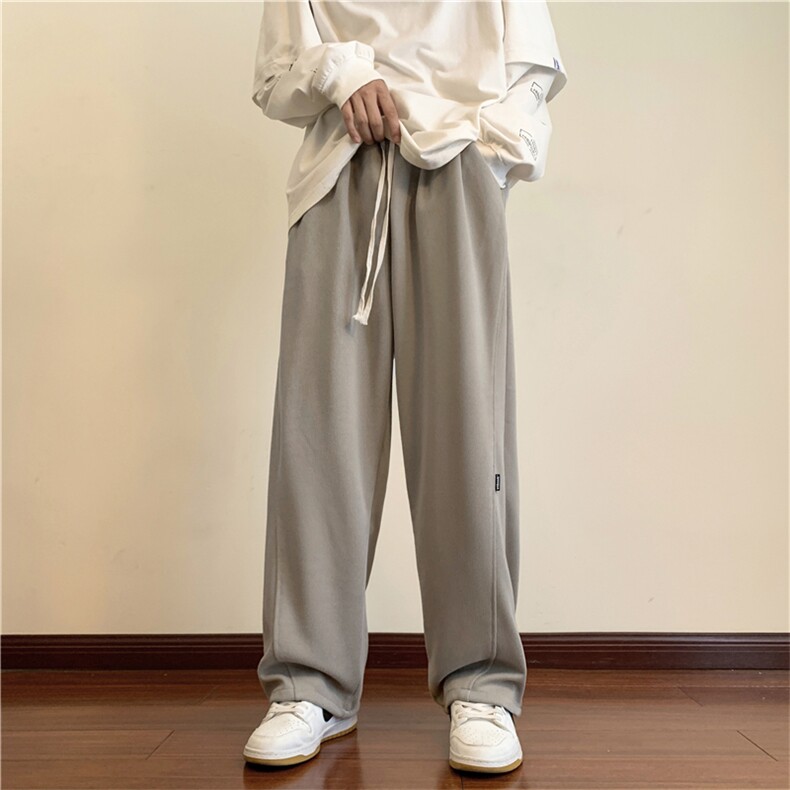 腰包边秋季新款宽松直筒运动休闲裤卫裤大码A017K601P55,男装休闲裤,电商A017