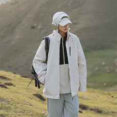 冬季三合一外套日系连帽男装青年夹克户外防水冲锋衣外套6152-P90，男装夹克，星座1403A