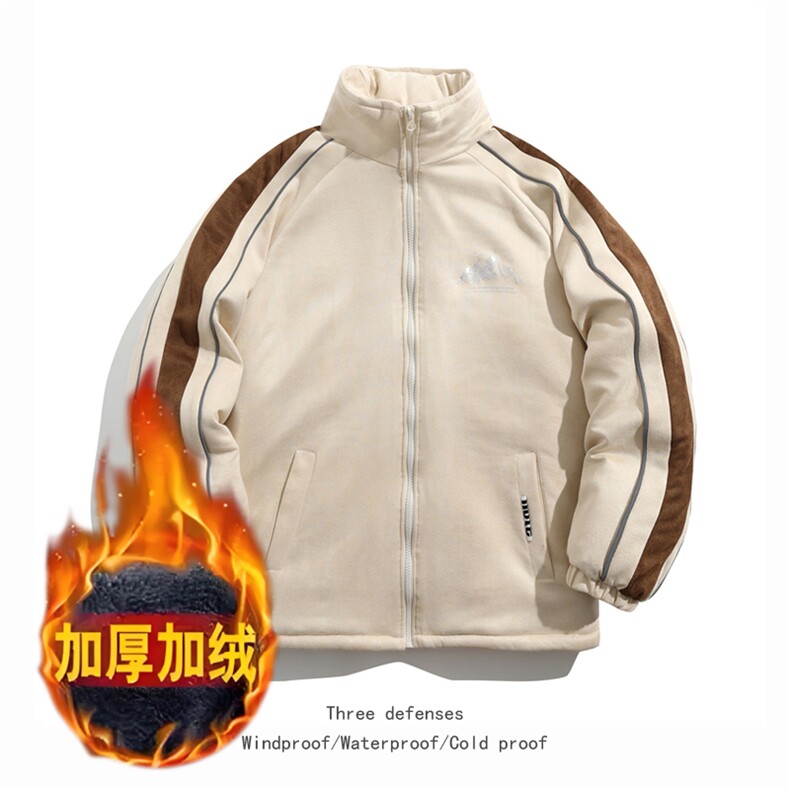 2025麂皮加绒棉衣棉服雪山印花面包服立领棉袄外套1619H-P90,男装棉衣,星座207