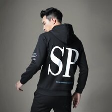 2021秋款新款男士长袖徽章修身连帽卫衣货号8072-1，男装卫衣，钱塘6007(原2006)