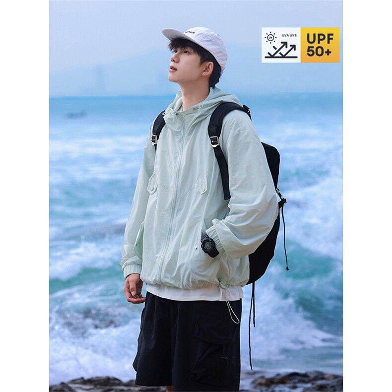 【UPF50+防晒服】X2380-TP45控价78 夏季户外防紫外线薄连帽外套图片