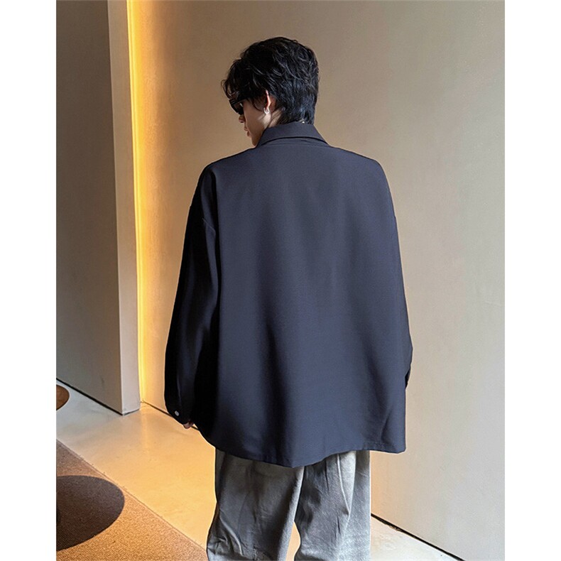 CS1153-特P40控78秋季新款垂感佳新中式衬衫宽松衬衣大码男,男装衬衫,电商A059