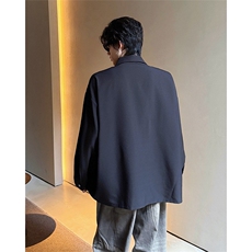CS1153-特P40控78秋季新款垂感佳新中式衬衫宽松衬衣大码男，男装衬衫，电商A059