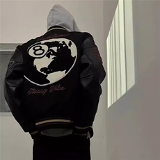 2025春秋季美式毛呢刺绣棒球服外套男潮流嘻哈痞帅高街飞行员夹克，男装夹克，星座715-4
