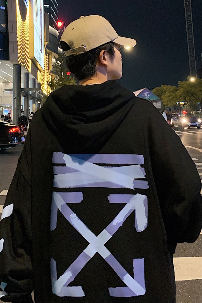 ！数据好！2023春季男士印花连帽卫衣潮牌长袖外套WY236P45,男装卫衣,电商B220