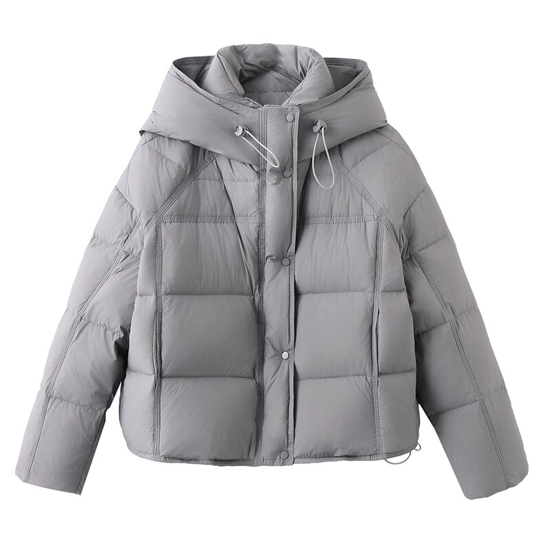 2026冬新款泡芙90绒连帽加厚保暖面包服短外套,女装羽绒服,瑶迪依秀