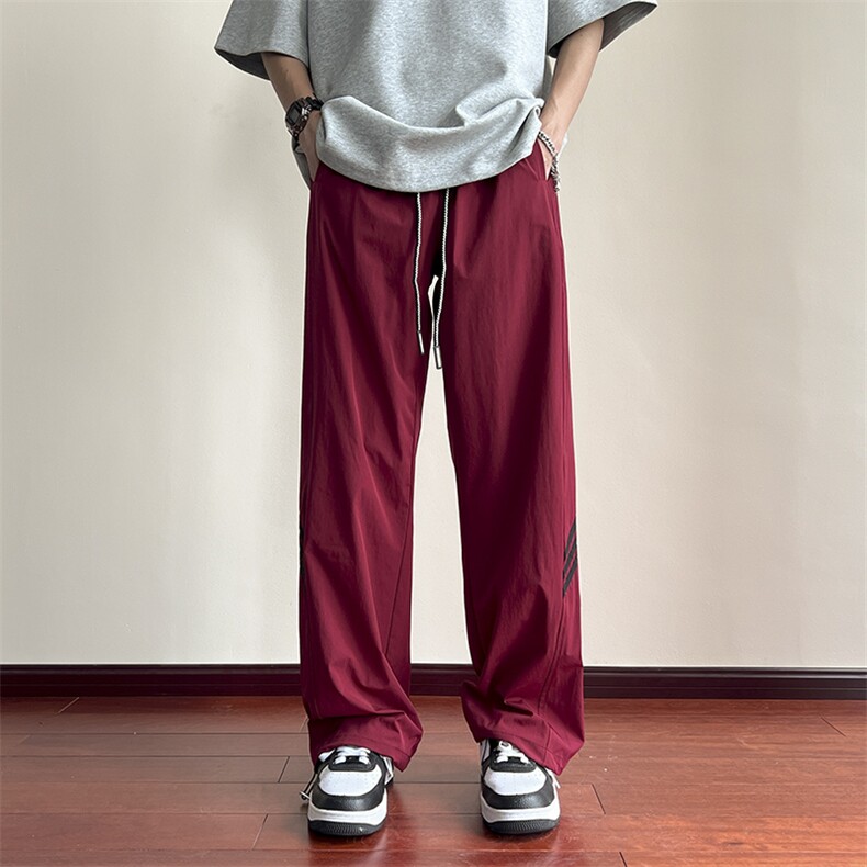 抖音品质-巴黎神裤宽松休闲直筒束脚抽绳长裤DY57-P45,男装休闲裤,星座808A-1