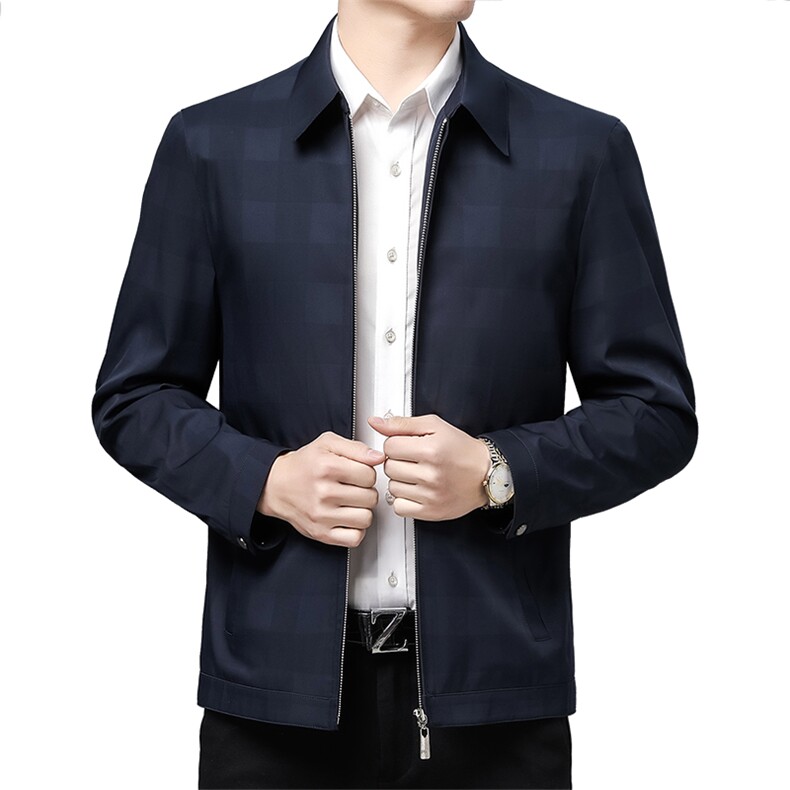 X208钱塘2020-2中年男士商务休闲简约秋冬季夹克外套P120,男装夹克,钱塘207-2