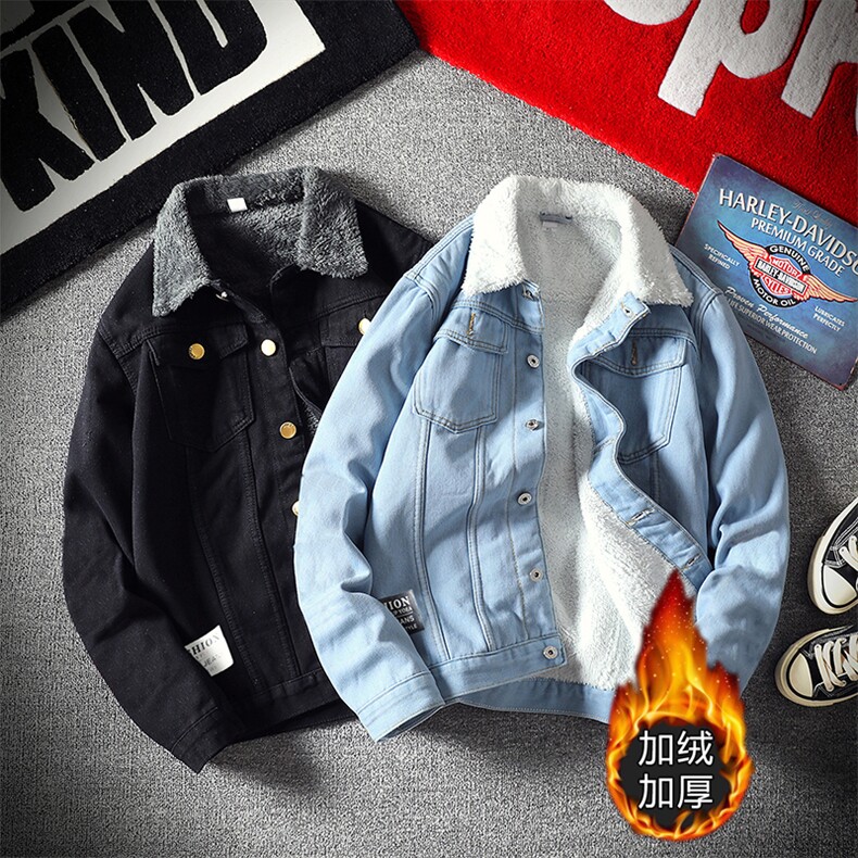 jk606J-p70-限价108毛毯冬季加厚加绒牛仔外套男新款宽松夹克，男装工装外套，星座103A