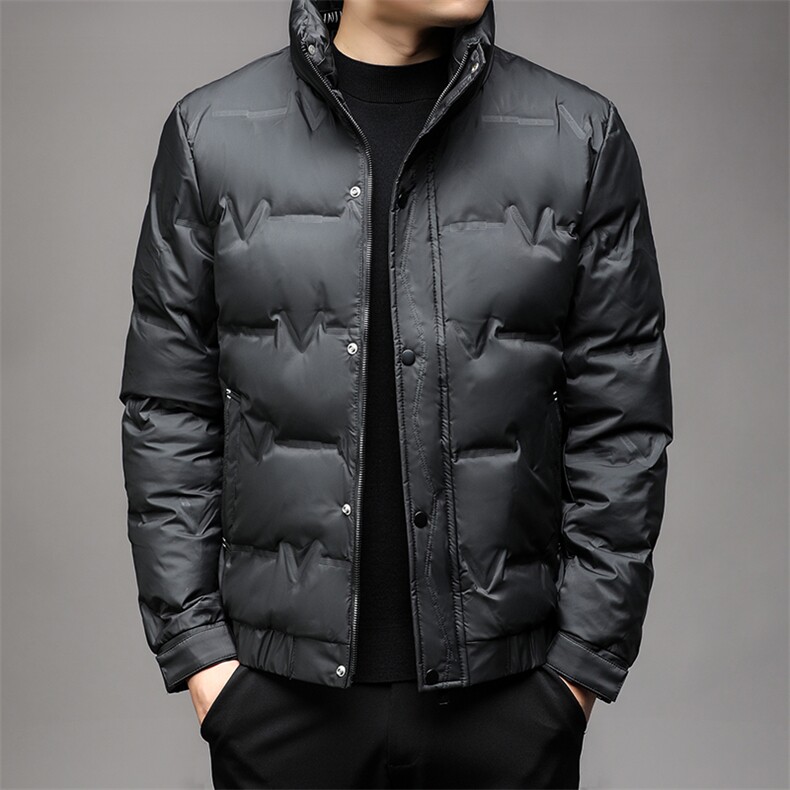 秋冬季新款立领羽绒服男士白鸭绒轻薄潮服休闲潮流韩版保暖外套图片
