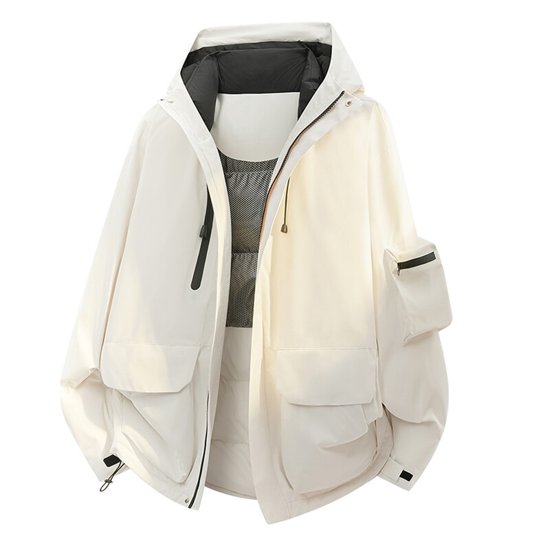 高品质机能连帽羽绒服保暖情侣冬90白鸭绒学生2025SYR2607-P270,男装羽绒服,星座610B-1