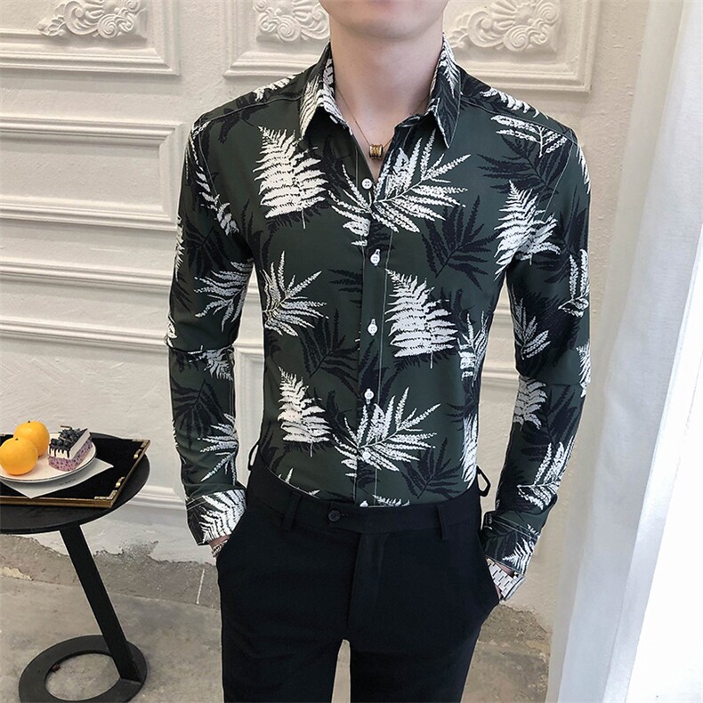 312A-5-278-P55长袖高级感秋季休闲英伦发型师韩版纯色男士衬衣,男装衬衫,星座312A-5