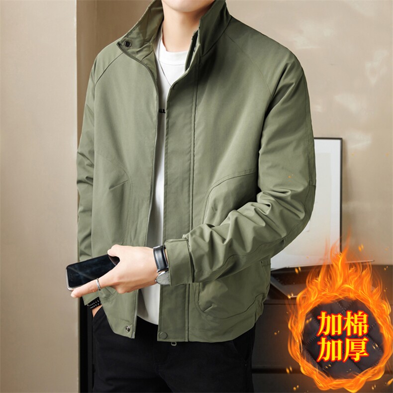 加棉加厚店主风夹克外套男休闲时尚立领男士上衣NM3076-P85图片