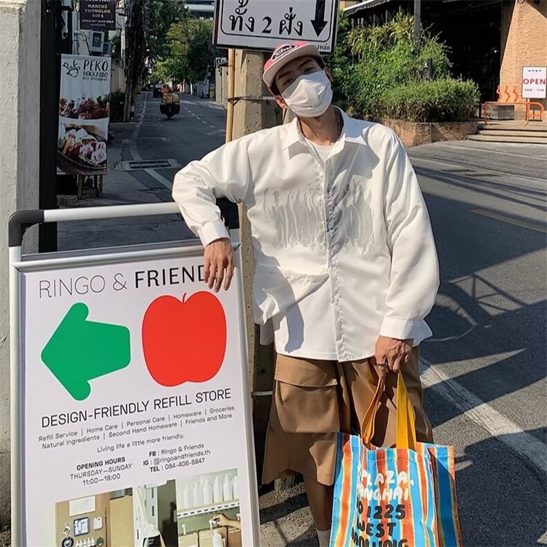春季气质长袖衬衫时尚原宿文艺SC804P35,男装衬衫,星座1116-2