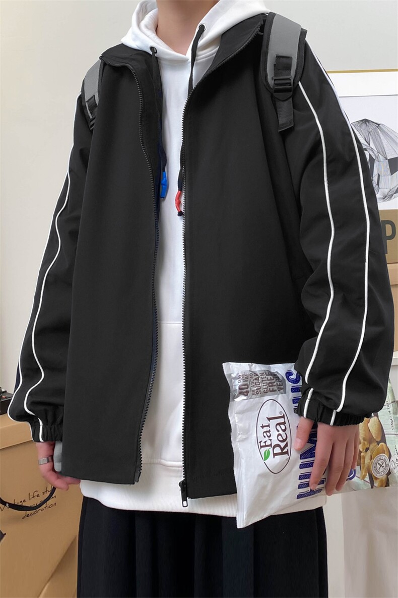 外套男bf风夹克男女薄款秋装运动冲锋风衣男JK1643-特价P45港风D,男装风衣,星座401