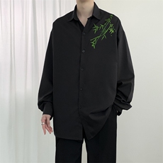 时尚印花设计感男女春秋长袖衬衫宽松小众情侣衬衣潮CS1113-P33，男装衬衫，星座308B-2