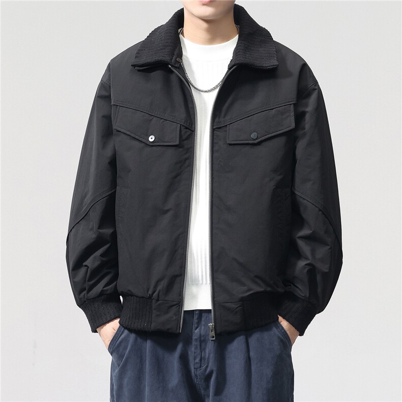 GENIOLAMODE美式可拆卸加厚保暖棉服翻领外套男秋冬棉袄工装夹克,男装棉衣,电商D215