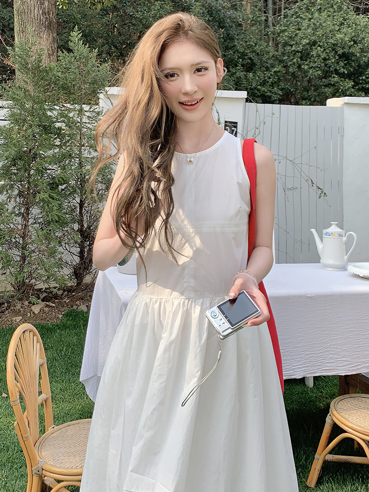 法式气质收腰花苞无袖连衣裙女2025夏季RF2C290-6827#-P135-K215,女装连衣裙,蝶眷