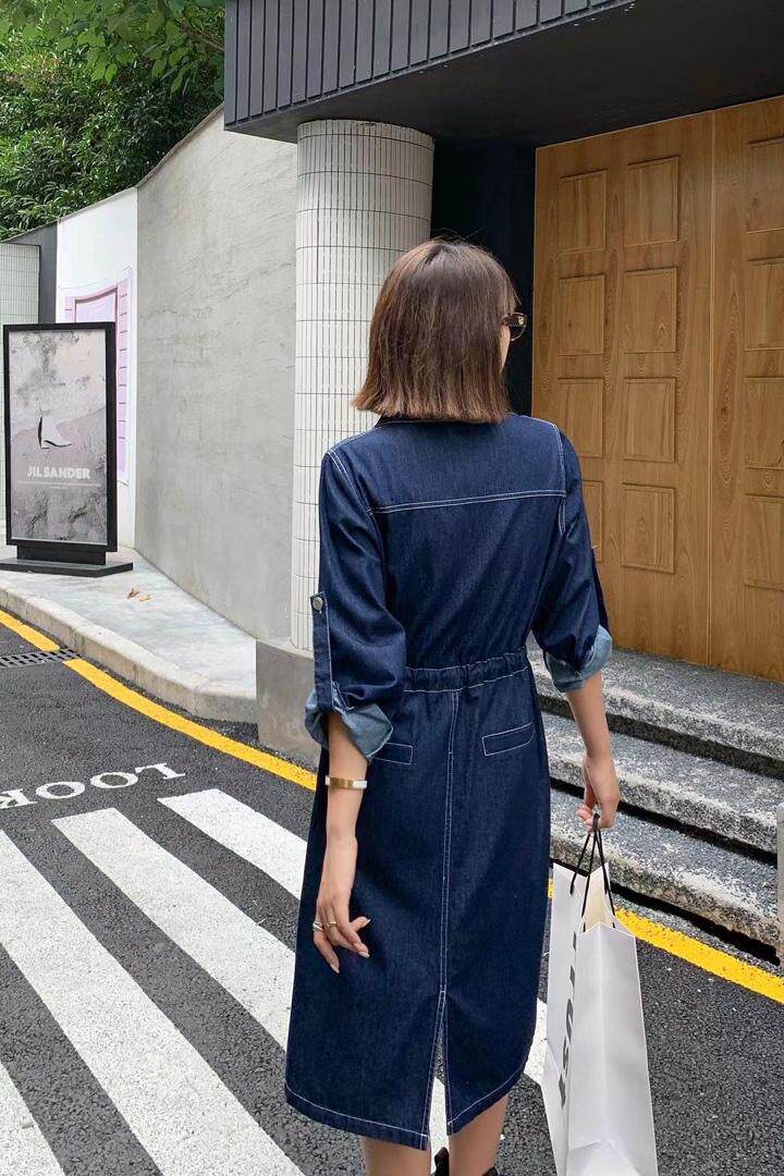 秋装新款牛仔连衣裙，女装连衣裙，艾子.抒适