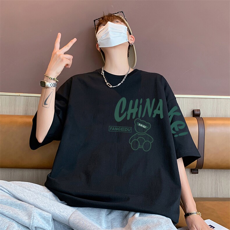 ！纯棉重磅220克 夏季男士印花短袖T恤QT707-T237-P25图片