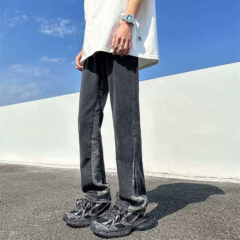 牛仔裤男秋季潮大码休闲裤子高街1276-P45,男装牛仔裤,星座910-5