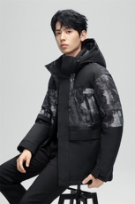 90白鸭绒黑金长款羽绒服2024新加厚男女情侣加厚外套防寒保暖上衣，男装羽绒服，星座301D-5(原星座1415）